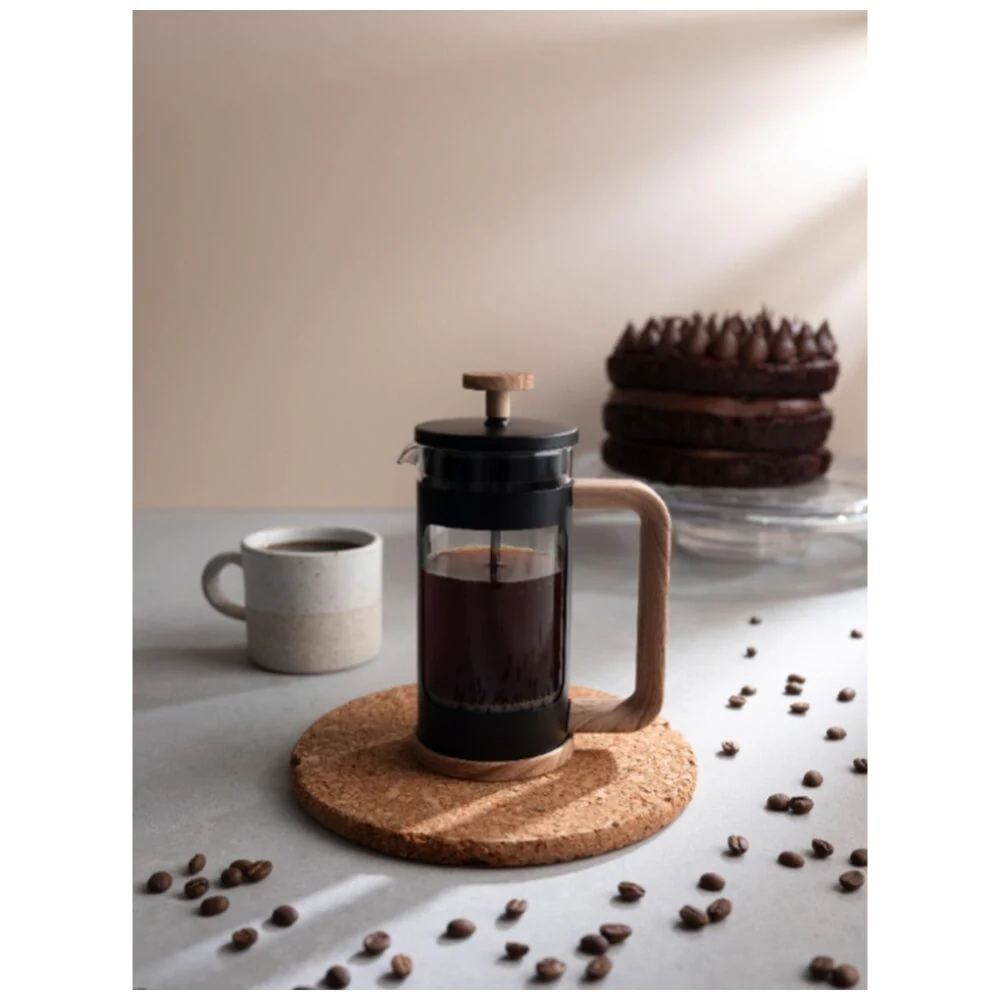 Euroline Plunger French Press Coffee Maker Durable Glass 350ml (Black) - Image 3