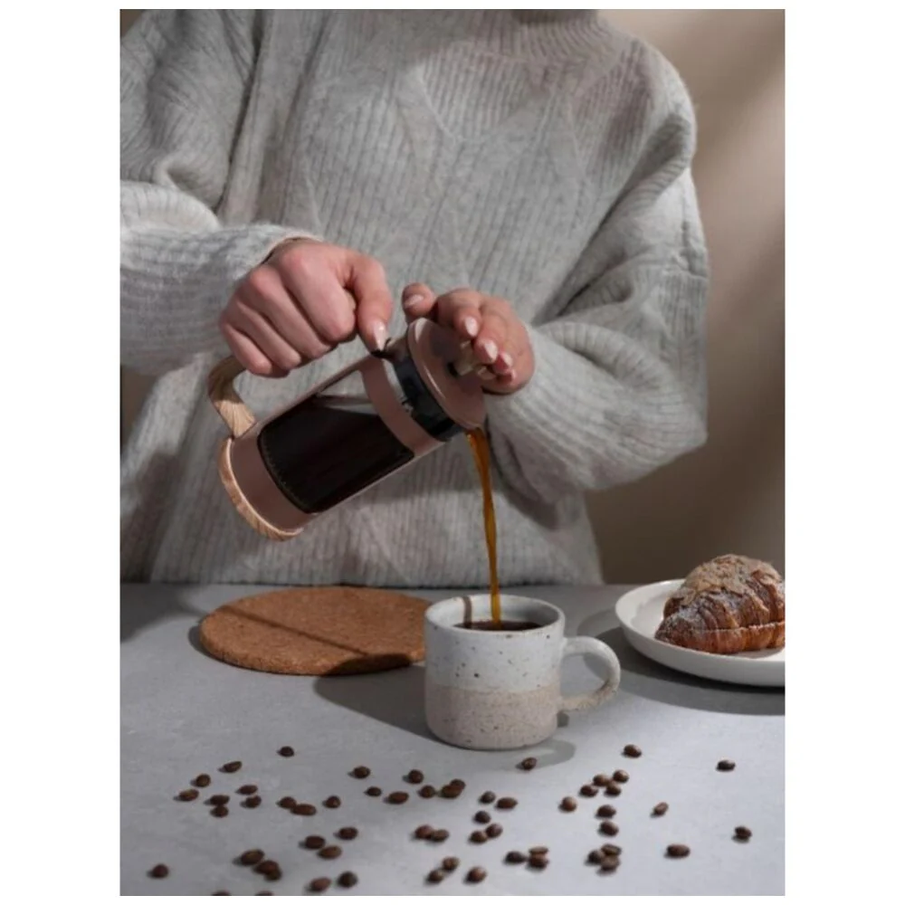 Euroline Plunger French Press Coffee Maker Durable Glass 350ml (Latte) - Image 3