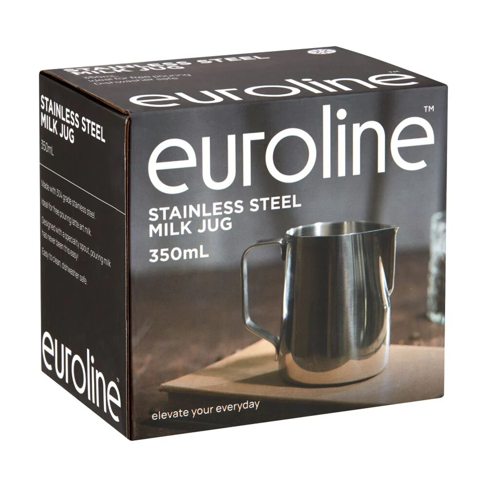 Euroline Stainless Steel Milk Jug for Frothing Coffee Making Accessory 350ml - Image 9