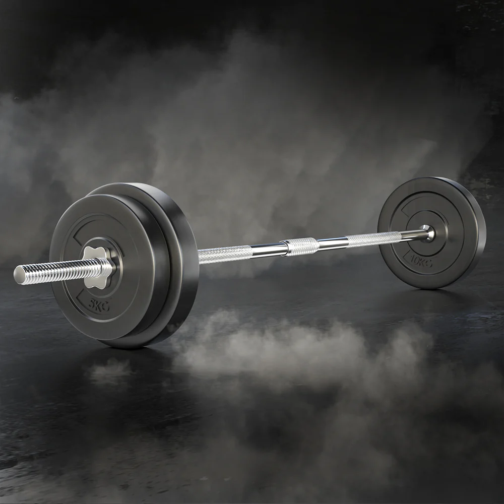 Everfit 38kg Barbell Set Weight Plates Bar Lifting Bench 168cm - Image 2