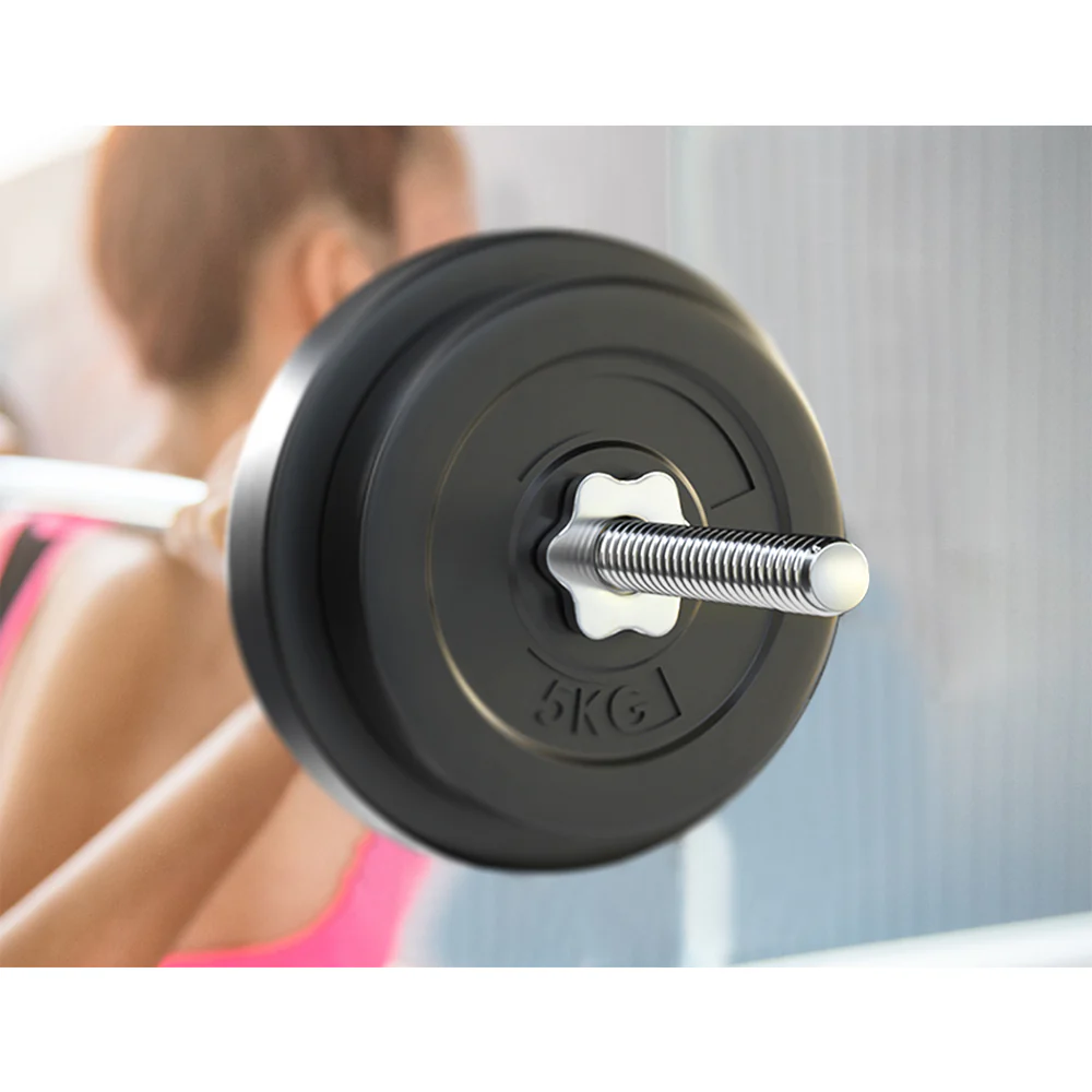 Everfit 38kg Barbell Set Weight Plates Bar Lifting Bench 168cm - Image 5