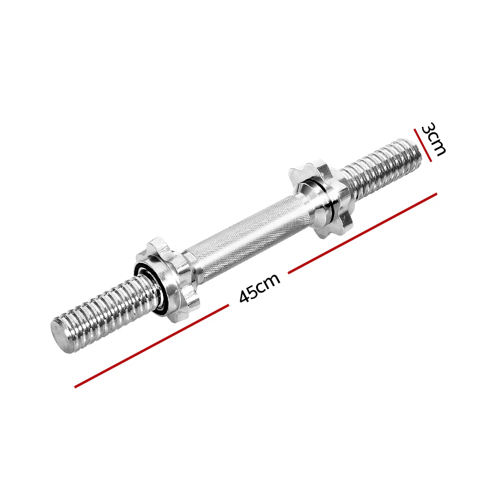 Everfit 45cm Dumbbell Bar Gym Home Exercise 150kg Capacity - Image 3