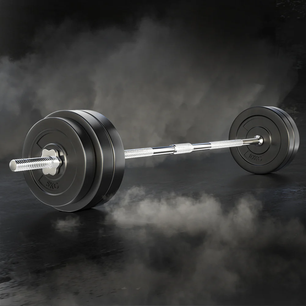 Everfit 58kg Barbell Set Weight Plates Bar Lifting Bench 168cm - Image 2