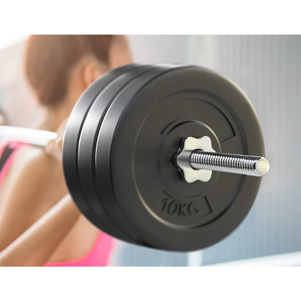 Everfit 68kg Barbell Set Weight Plates Bar Lifting Bench 168cm - Image 5