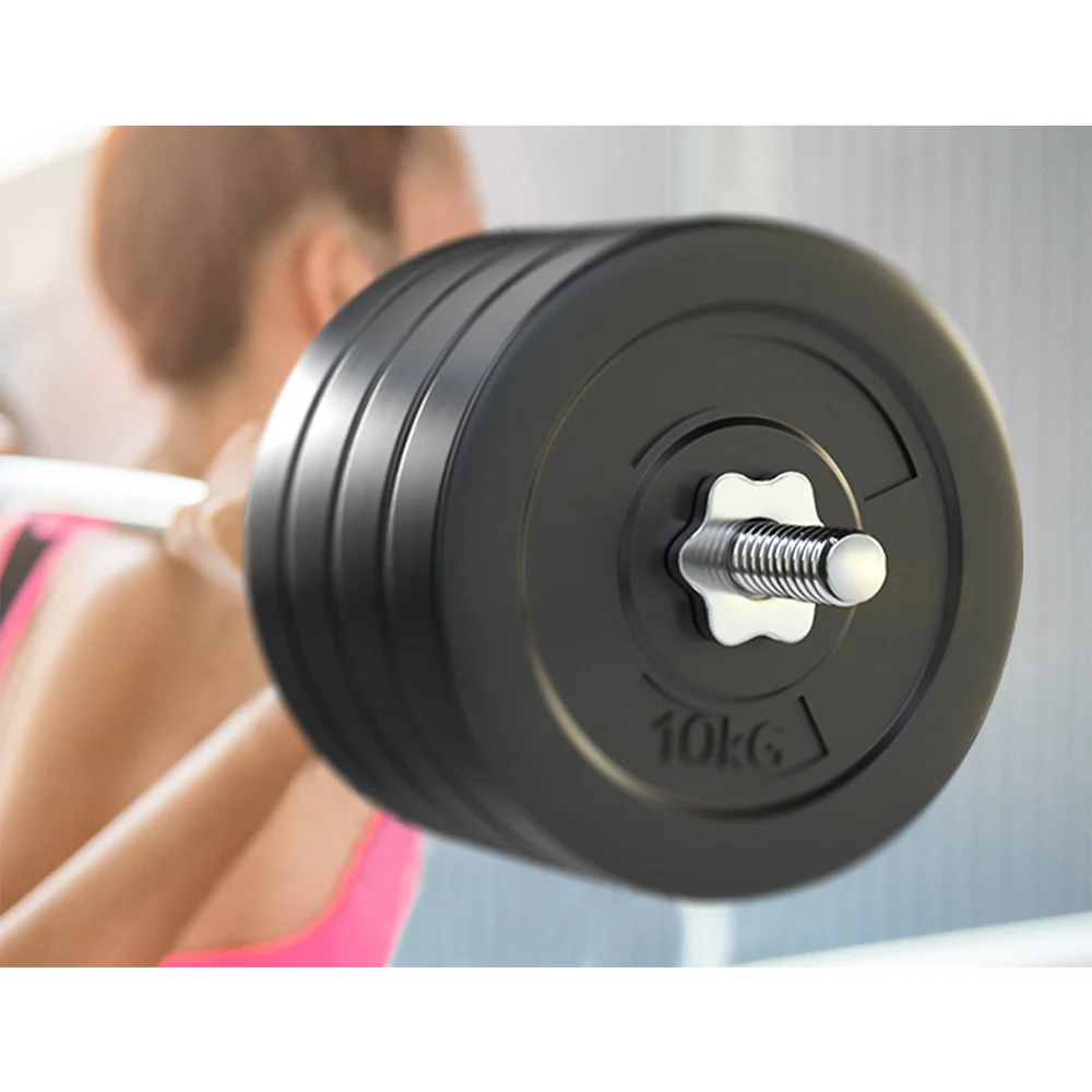 Everfit 88kg Barbell Set Weight Plates Bar Lifting Bench 168cm - Image 5
