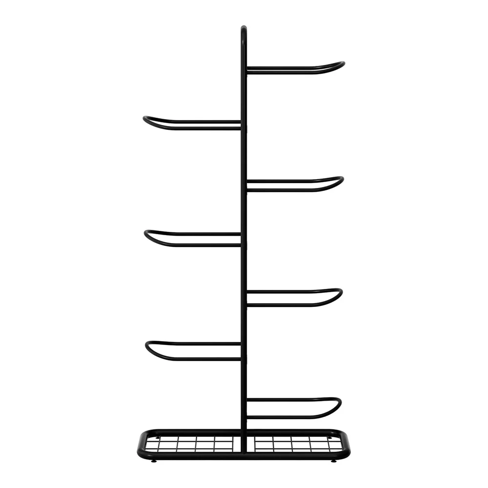 Everfit Ball Storage Rack Sports Equipment Organizer 7-Tier Holder for Garage Gym Black - Image 4