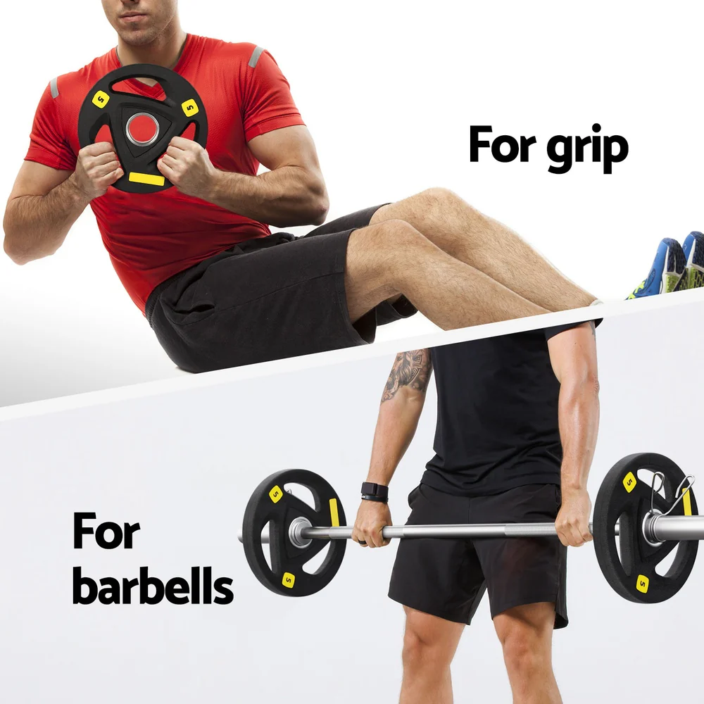 Everfit Barbells Set 16kg 120cm Dumbbells Barbells Plate Weight Lifting Home Gym - Image 6