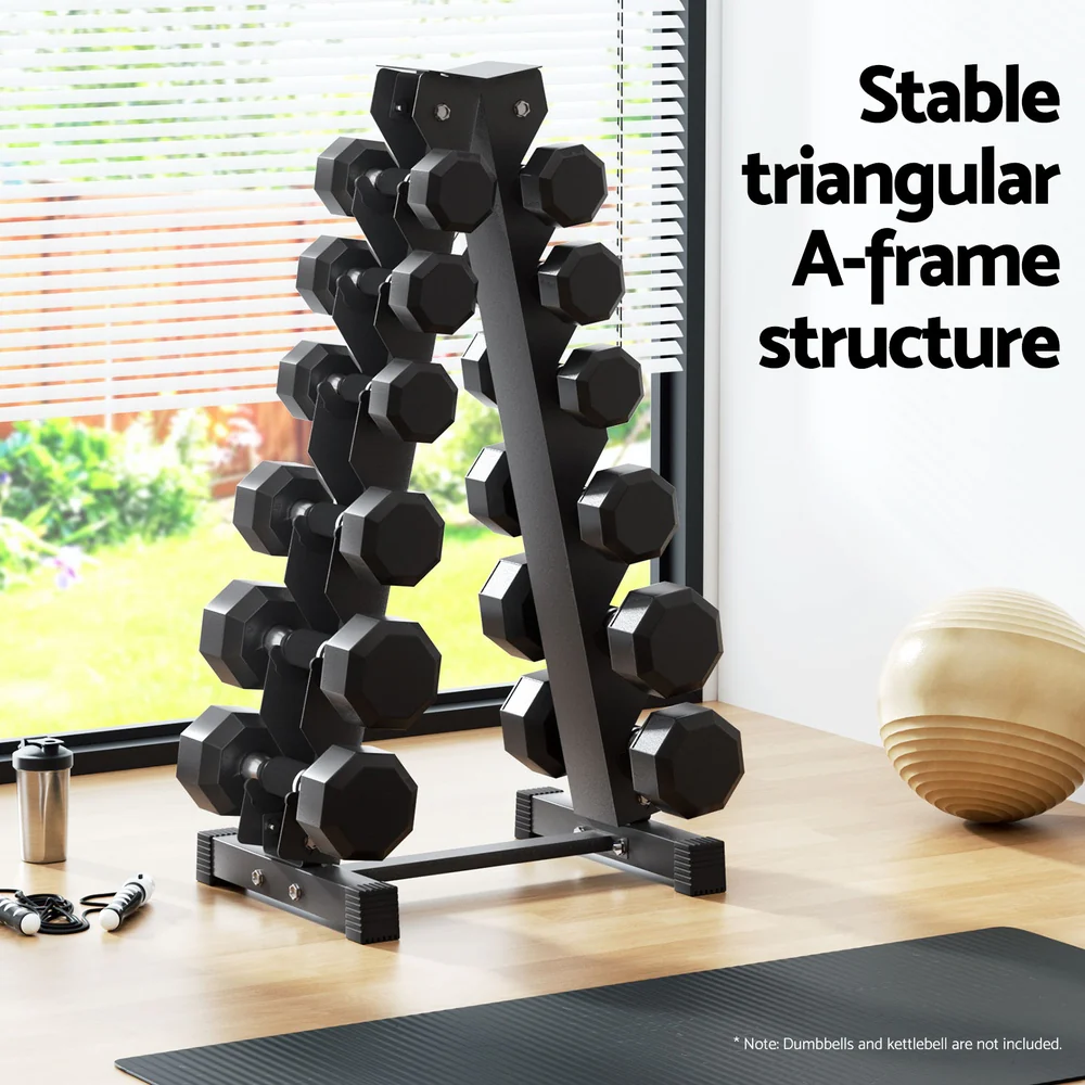Everfit Dumbbells Rack 6 Tier Dumbbell Stand Home Gym Storage 200kg Capacity - Image 5