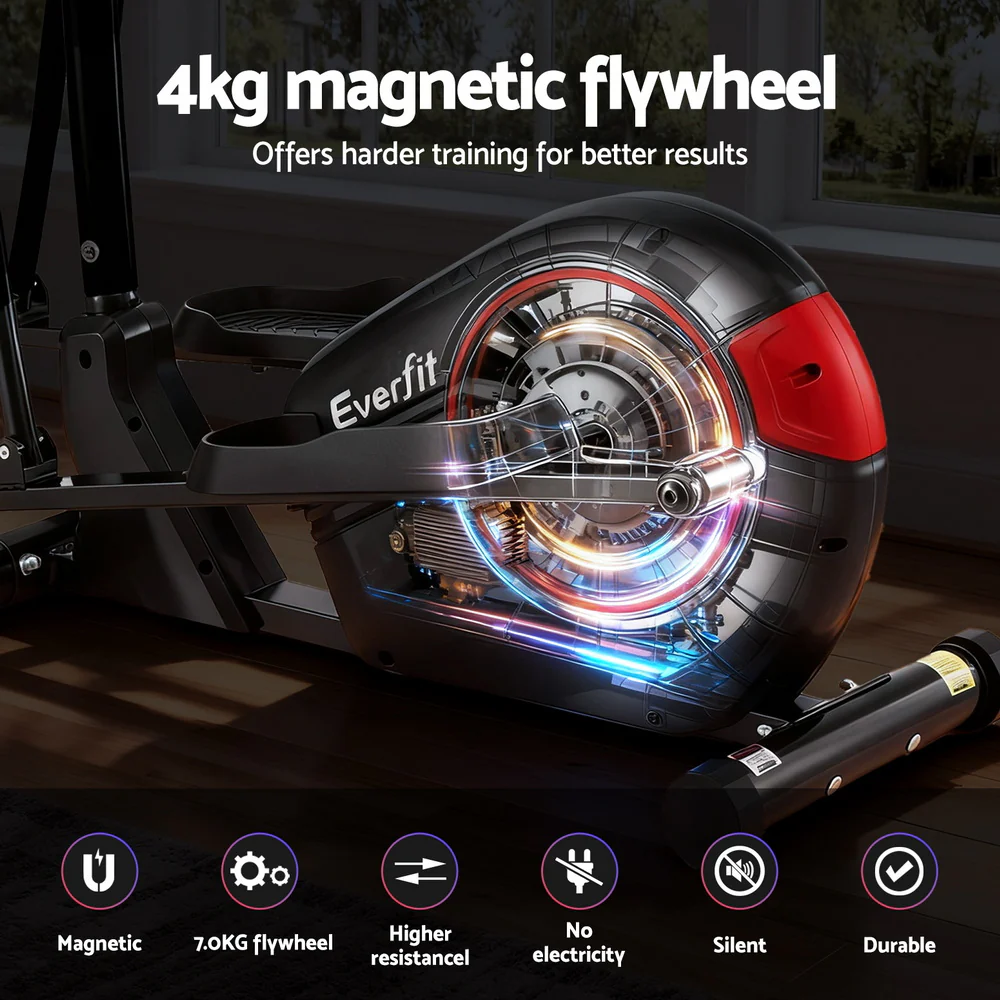 Everfit Exercise Bike Elliptical Cross Trainer Home Gym Fitness Machine LCD - Image 7