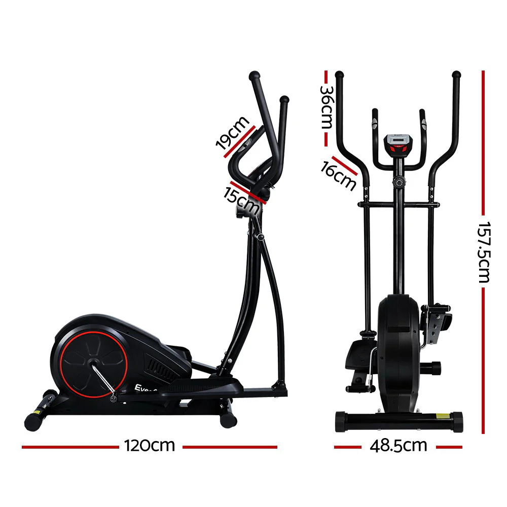 Everfit Exercise Bike Elliptical Cross Trainer Home Gym Fitness Machine LCD - Image 3