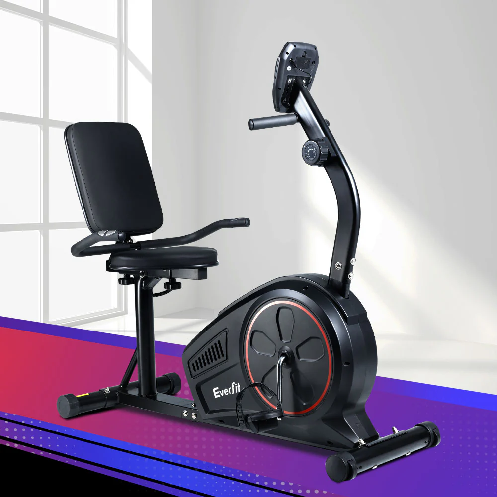 Everfit Exercise Bike Magnetic Recumbent Indoor Cycling Home Gym Cardio 8 Level - Image 2
