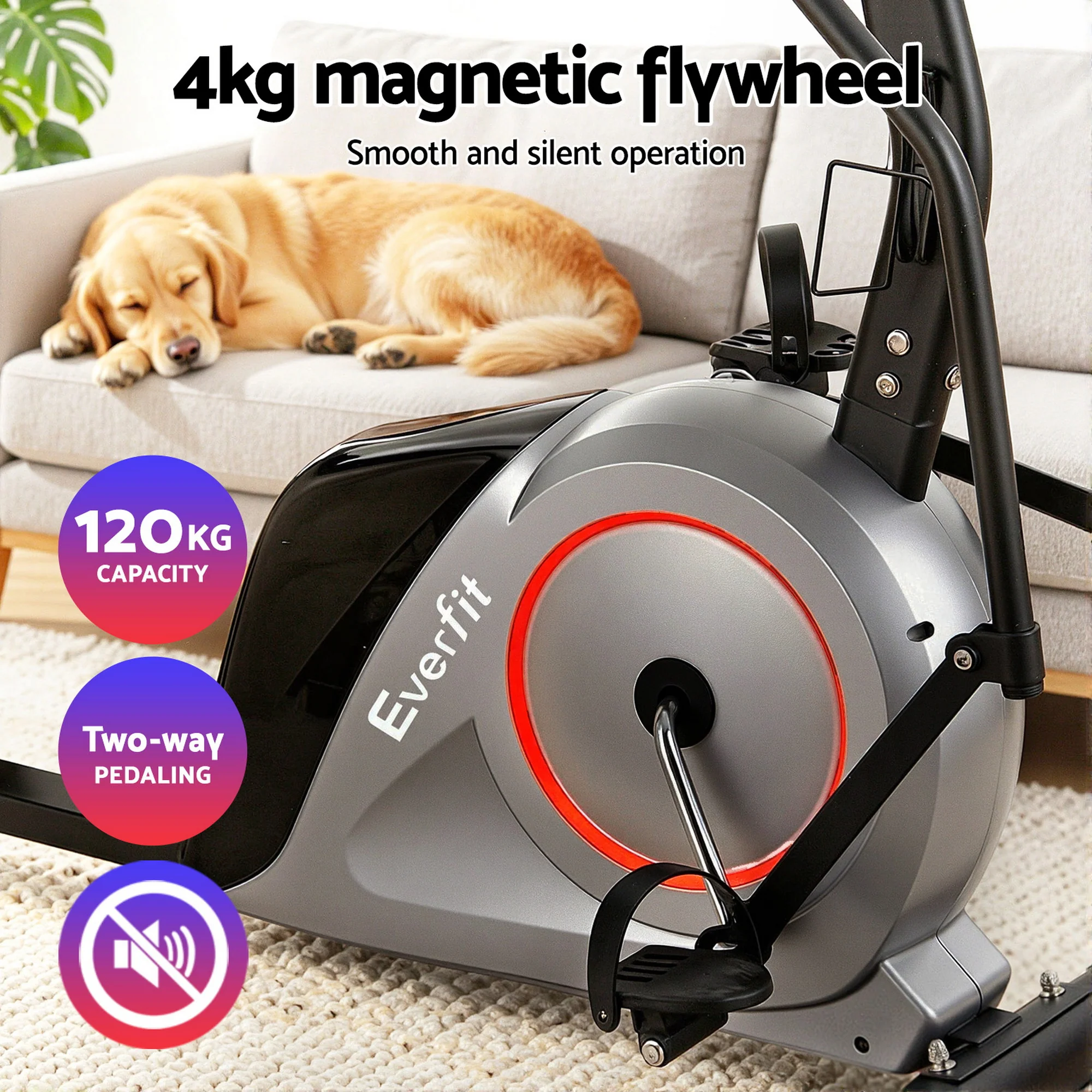 Everfit Exercise Bike Recumbent Cycling Magnetic Bluetooth App Connect Home Gym - Image 8