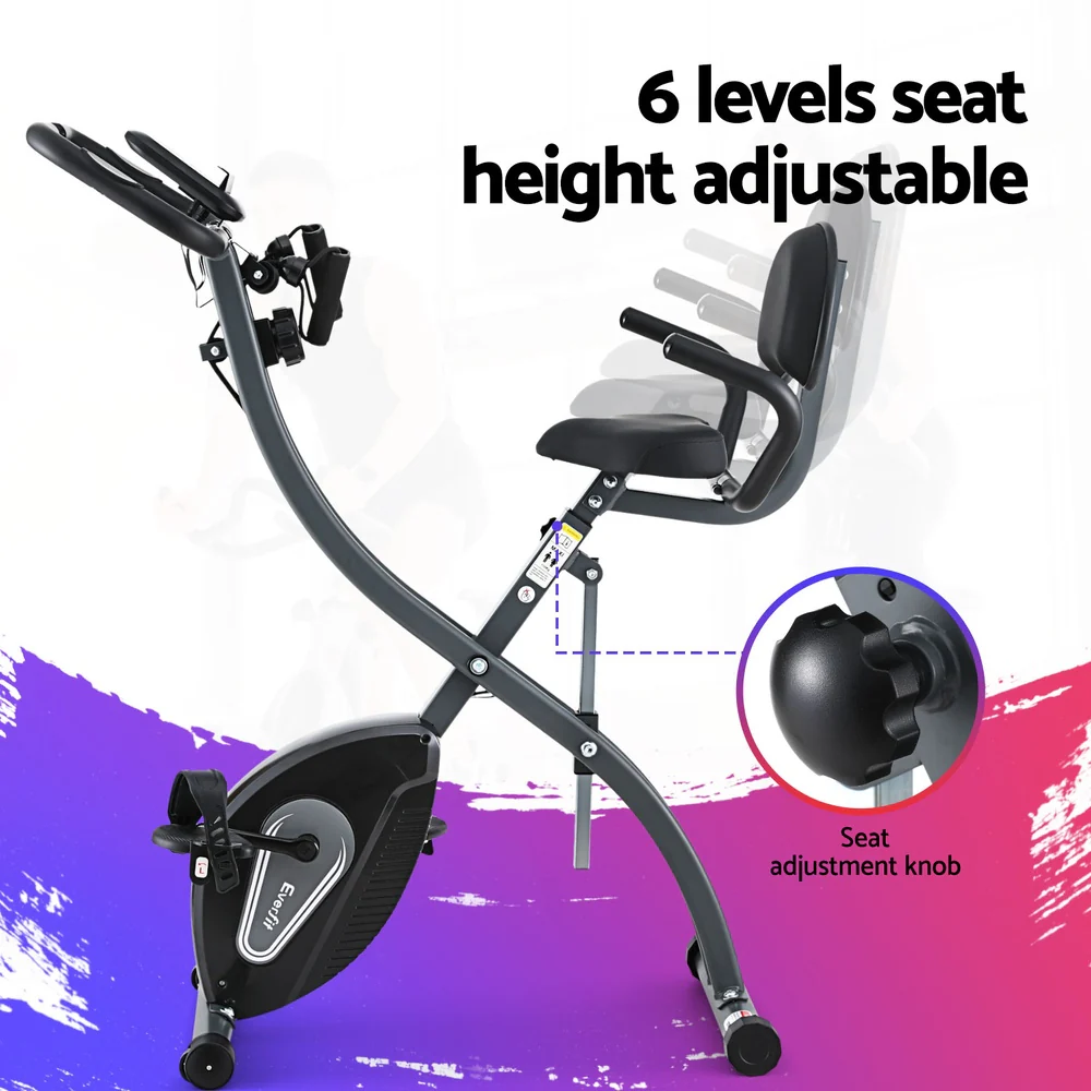 Everfit Folding Exercise Bike Magnetic X-Bike Aerobic Trainer Indoor Cycling - Image 5