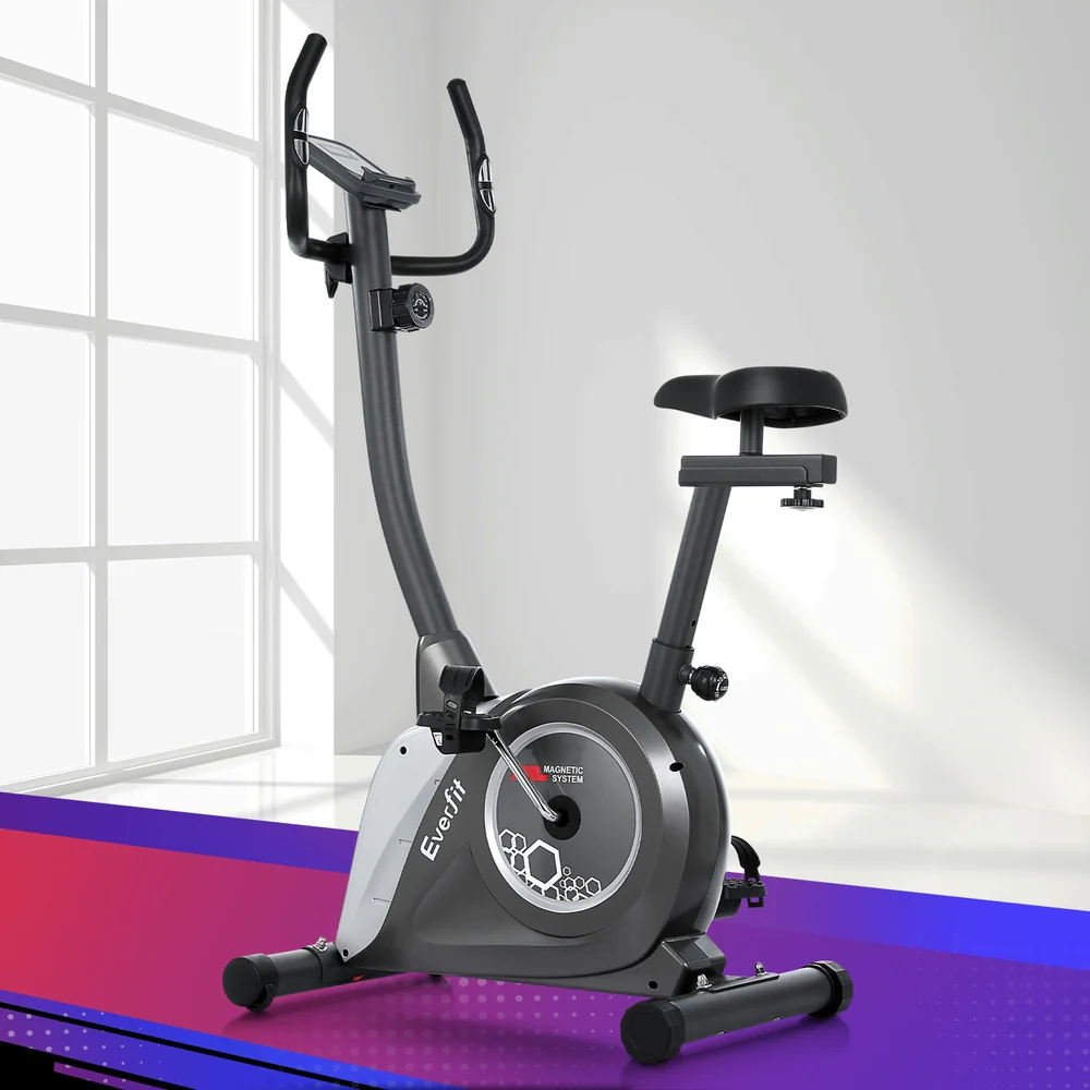 Everfit Magnetic Exercise Bike Upright Bike Fitness Home Gym Cardio - Image 2