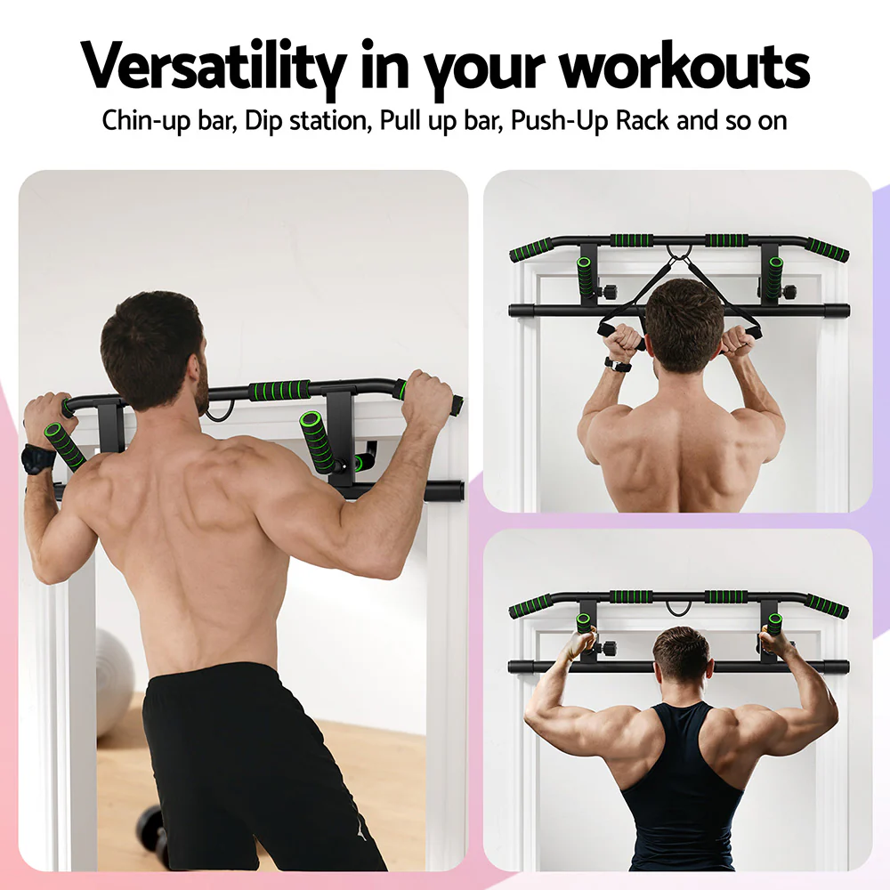 Everfit Multi-Grip Pull Up Bar Doorway Chin Up Horizontal Bar Home Gym Workout 101cm - Image 4
