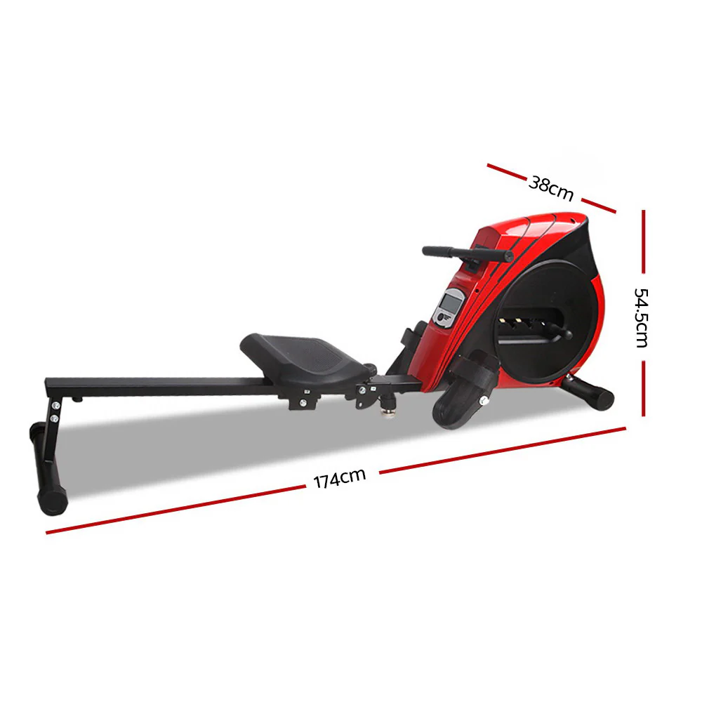 Everfit Rowing Machine Rower Elastic Rope Resistance Fitness Home Cardio (Red) - Image 2