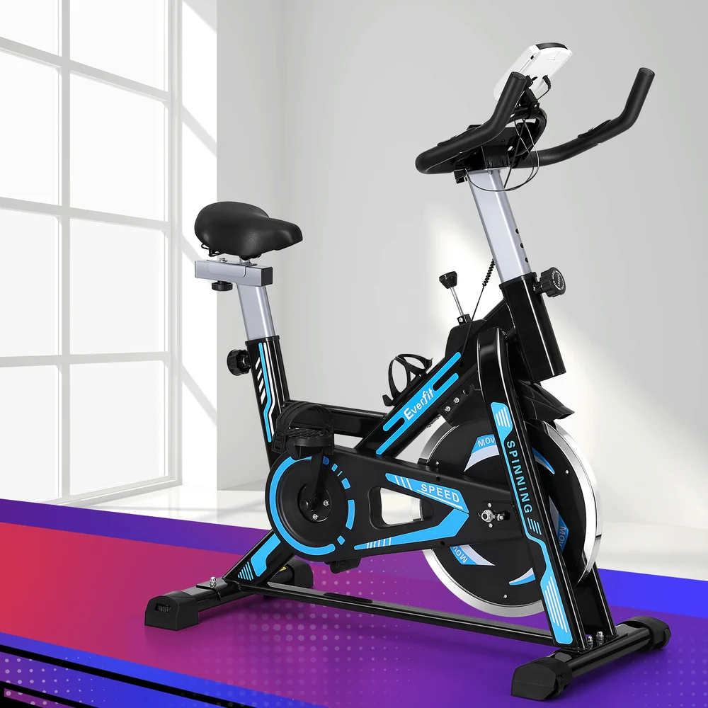 Everfit Spin Bike Exercise Bike 13KG Flywheel Fitness 150kg capacity - Image 2
