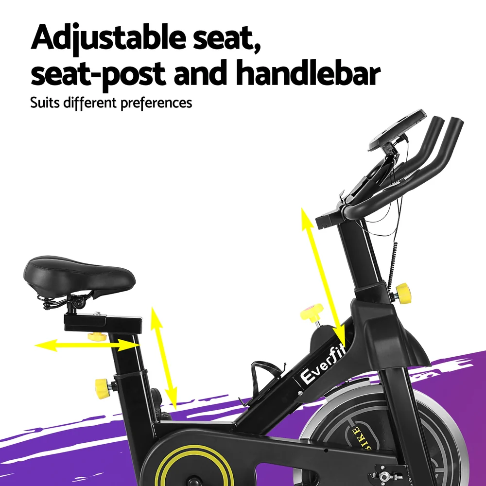 Everfit Spin Bike Exercise Bike Cardio Gym Bluetooth APP Connectable - Image 6