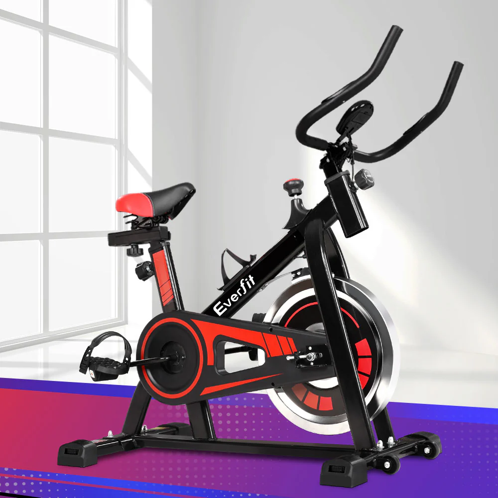 Everfit Spin Bike Exercise Bike Flywheel Cycling Home Gym Fitness 120kg - Image 2