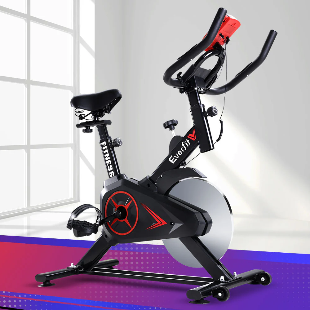 Everfit Spin Bike Exercise Bike Flywheel Cycling Home Gym Fitness Adjustable - Image 2