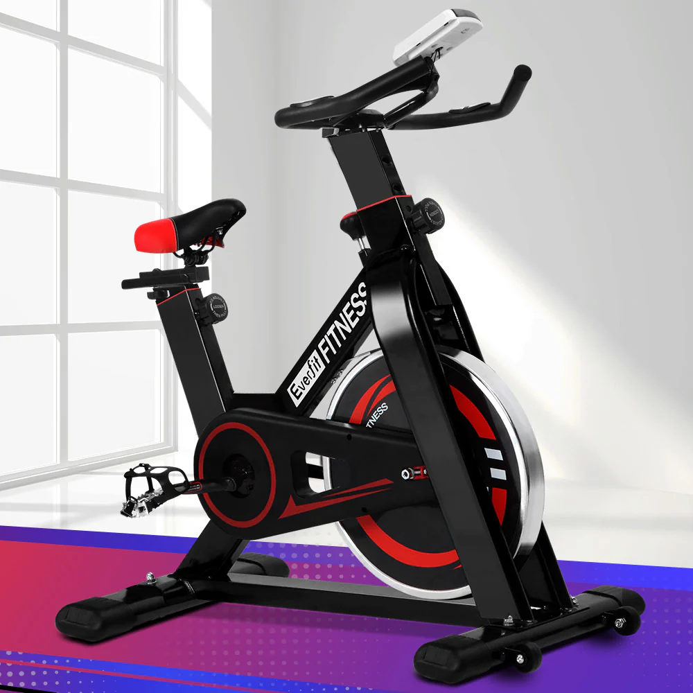Everfit Spin Bike Exercise Bike Flywheel Cycling Home Gym Fitness Indoor Cardio - Image 2