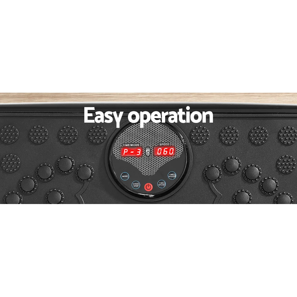 Everfit Vibration Machine Platform Vibrator With Resistance Rope Home Gym (Black) - Image 6