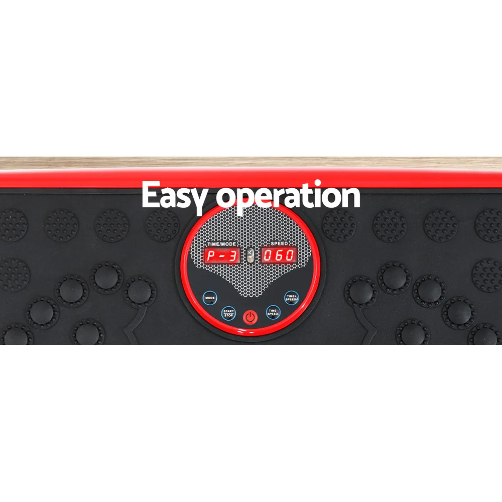 Everfit Vibration Machine Platform Vibrator with Resistance Rope Home Gym (Red) - Image 7