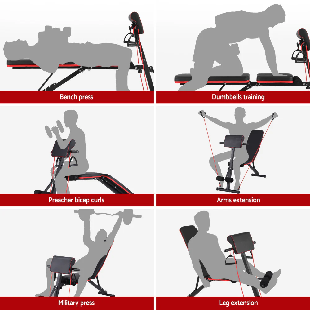 Everfit Weight Bench Adjustable Preacher Curl Bench Press Dumbbell Stool 260kg - Image 5