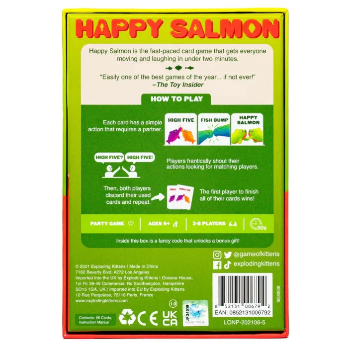 Exploding Kittens Happy Salmon Party Game - Image 2
