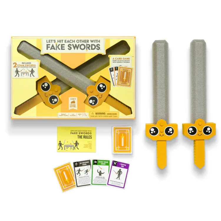 Exploding Kittens Let's Hit Each Other With Fake Swords Party Game Large Box - Image 3