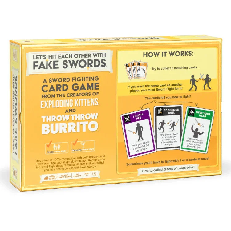 Exploding Kittens Let's Hit Each Other With Fake Swords Party Game Large Box - Image 4