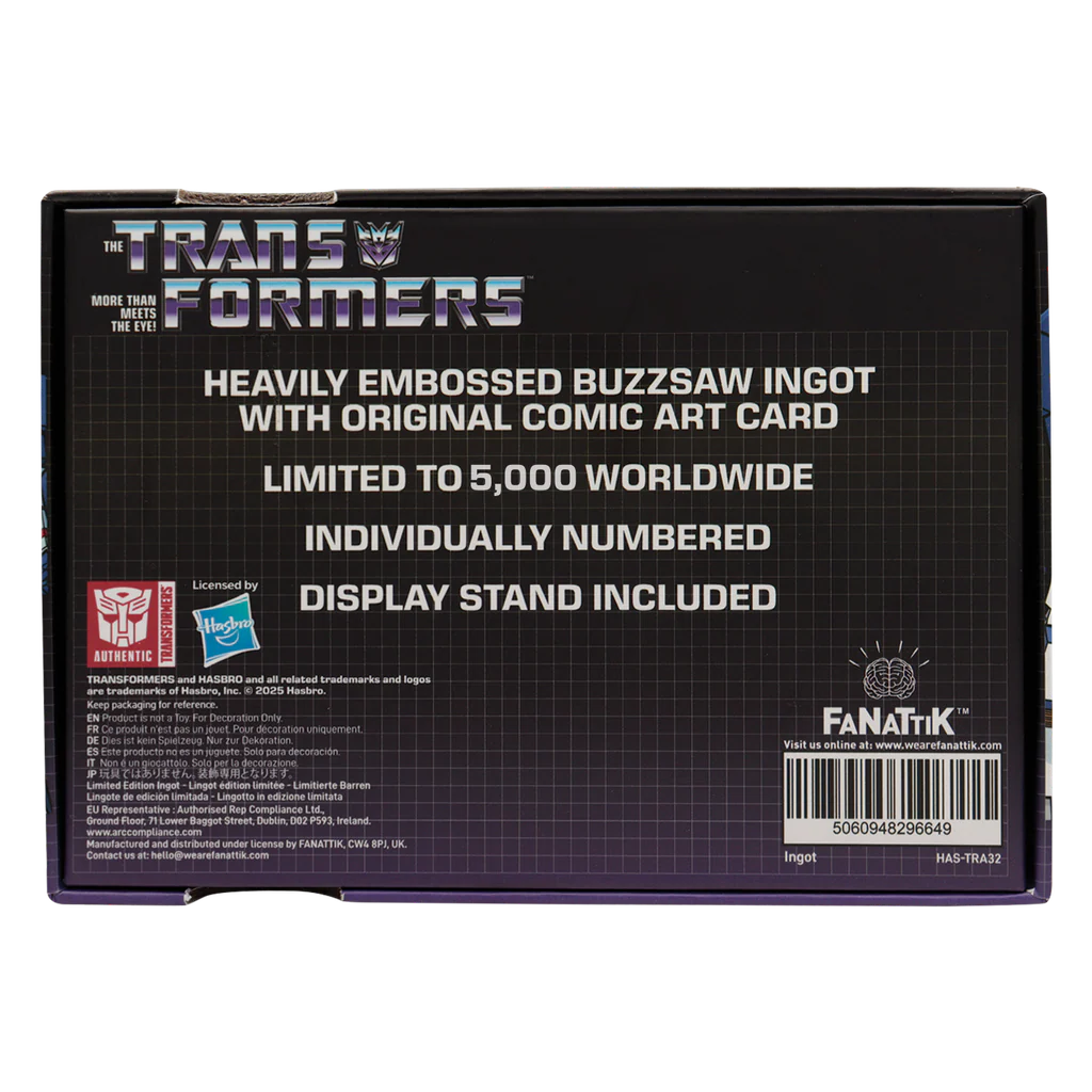 Fanattik Limited Edition Transformers Replica Soundwave Cassette Tape - Image 6