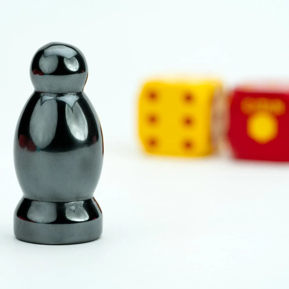 Fanroll By Metallic Dice Games MDG CATAN Premium Robber and Metal Dice Set Hematite - Image 3