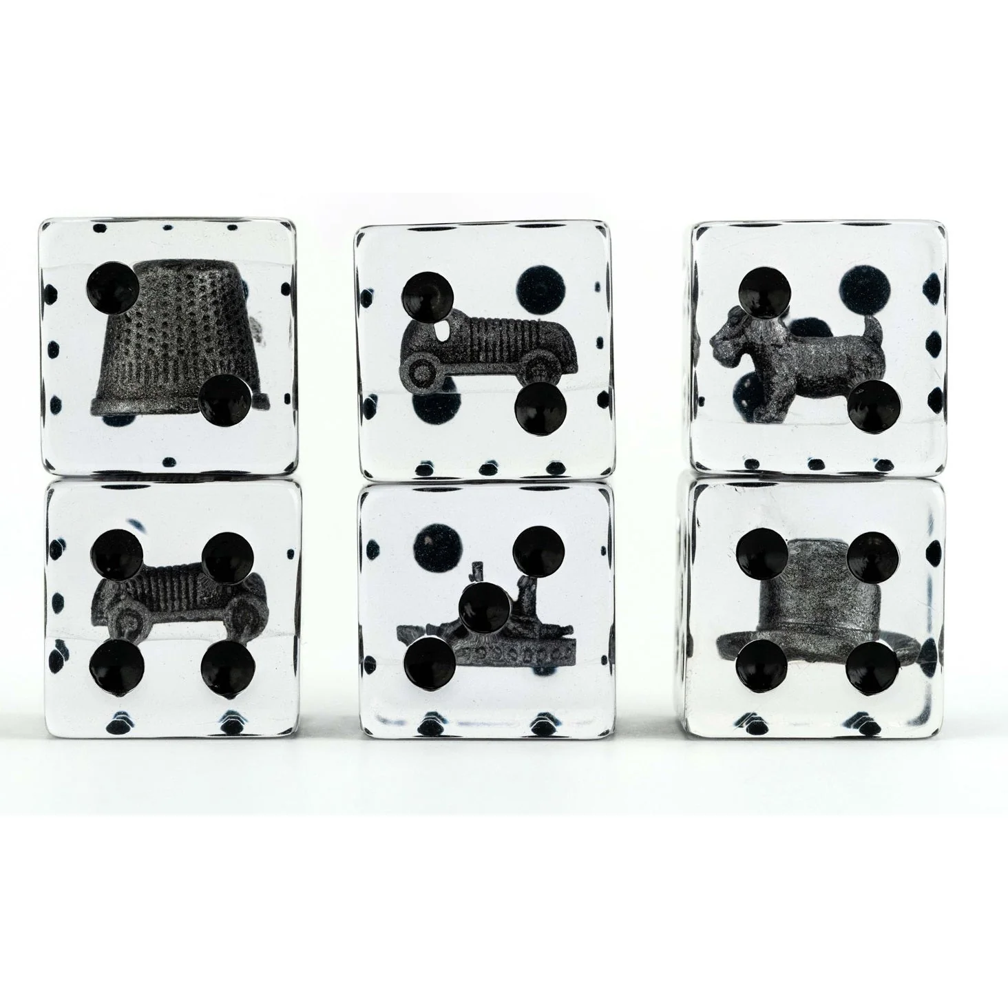 Fanroll By Metallic Dice Games MDG Monopoly 22mm Oversized Dice and Token Set Board Game - Image 2