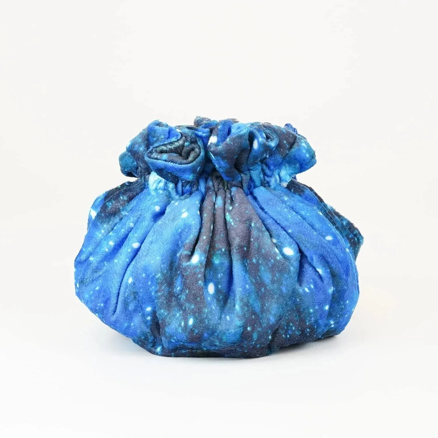 Fanroll By Metallic Dice Games Metallic Dice Games Velvet Compartment Dice Bag with Pockets Galaxy Blue - Image 4