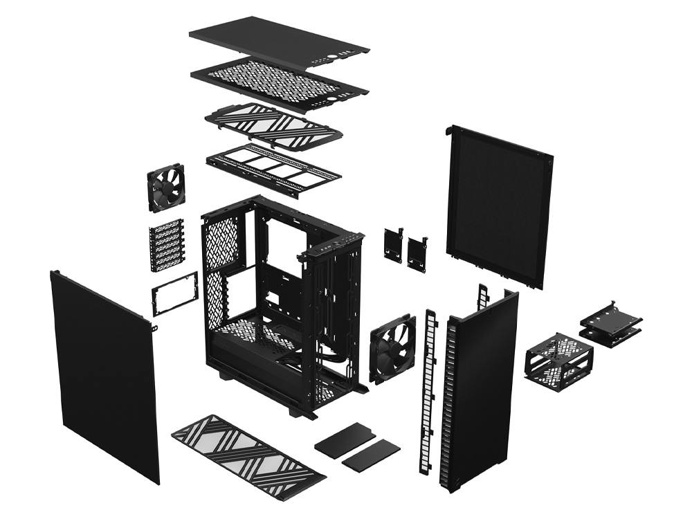 Fractal Design Define 7 Compact Mid-Tower Case - Black Solid - Image 10