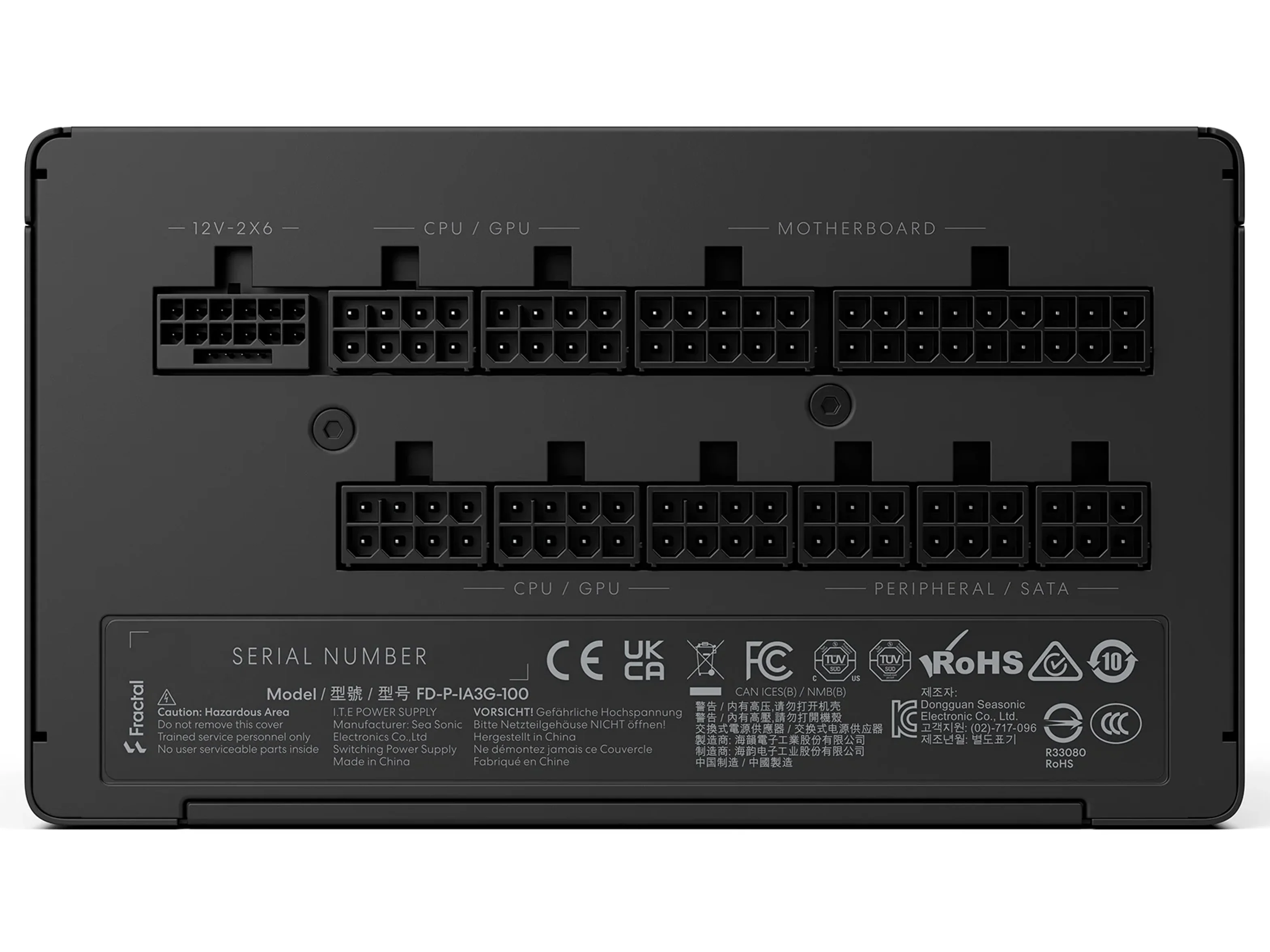 Fractal Design Ion 3 1000W 80 Plus Gold Fully Modular Power Supply (Black) - Image 4