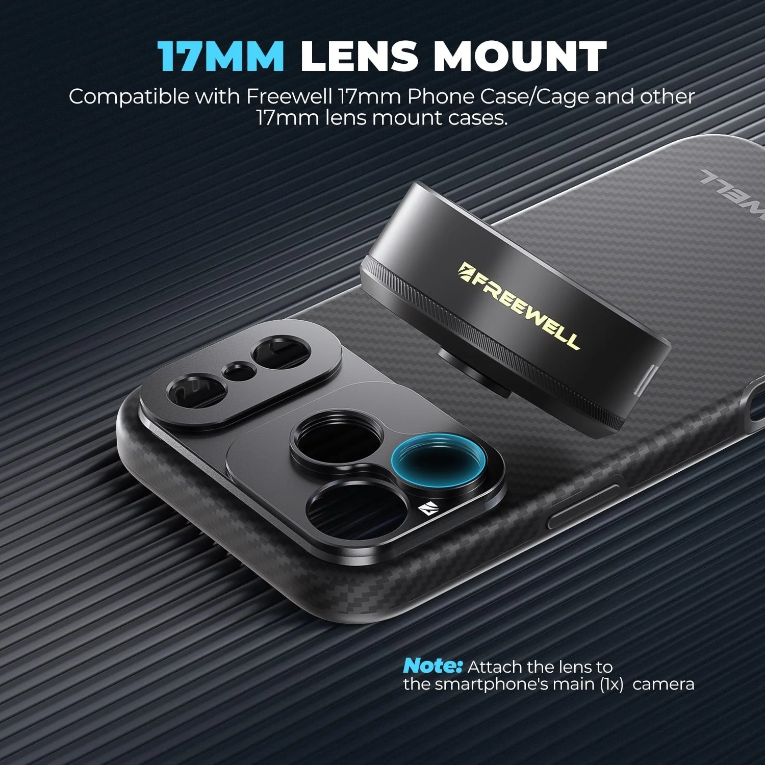 Freewell 1.33x Neutral Streak Anamorphic Lens with 17mm Mount for Freewell 17mm Mount iPhone Cases - Image 6