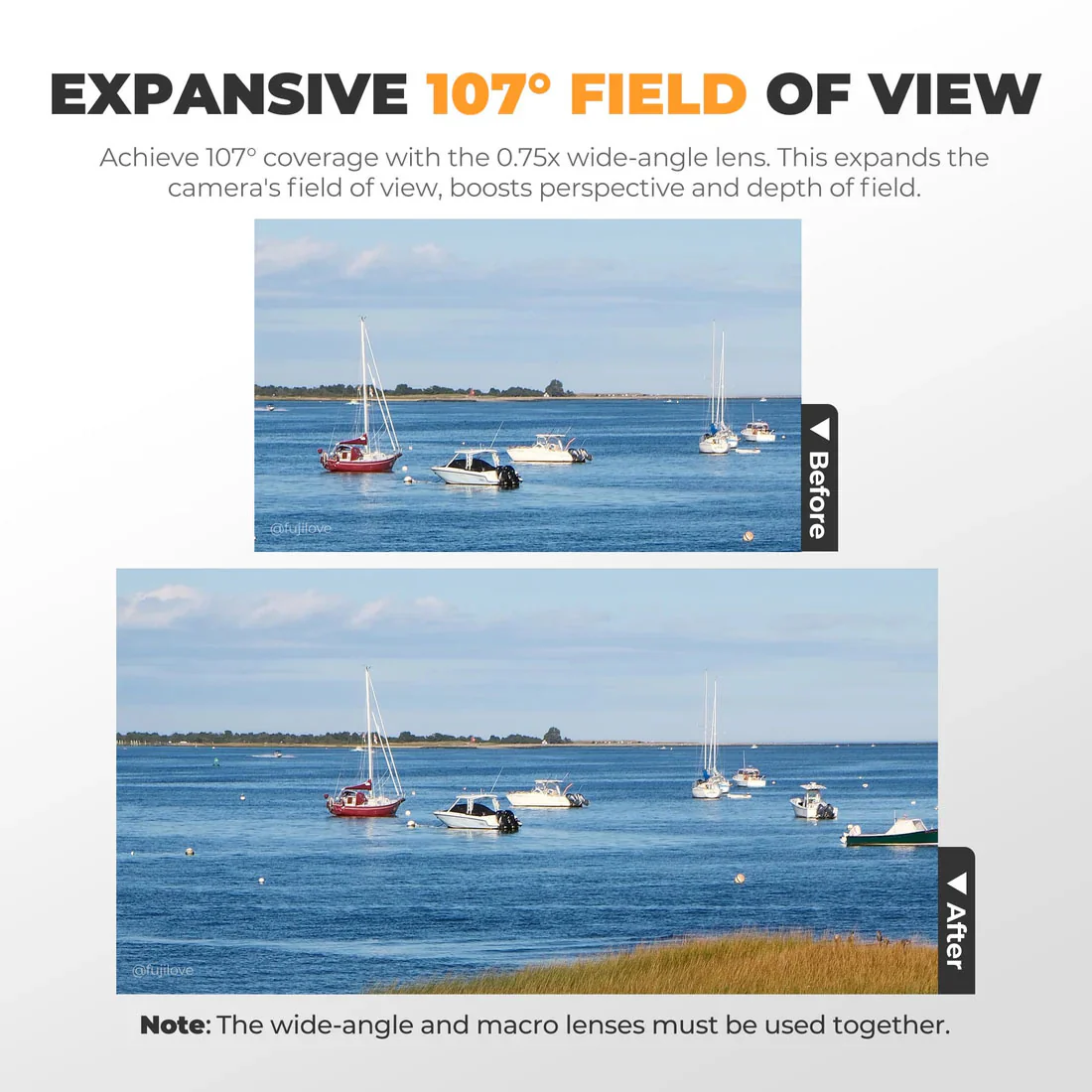 Freewell 2-in-1 Wide Angle & Macro Lens for FUJI X100VI X100V (Silver) - Image 6