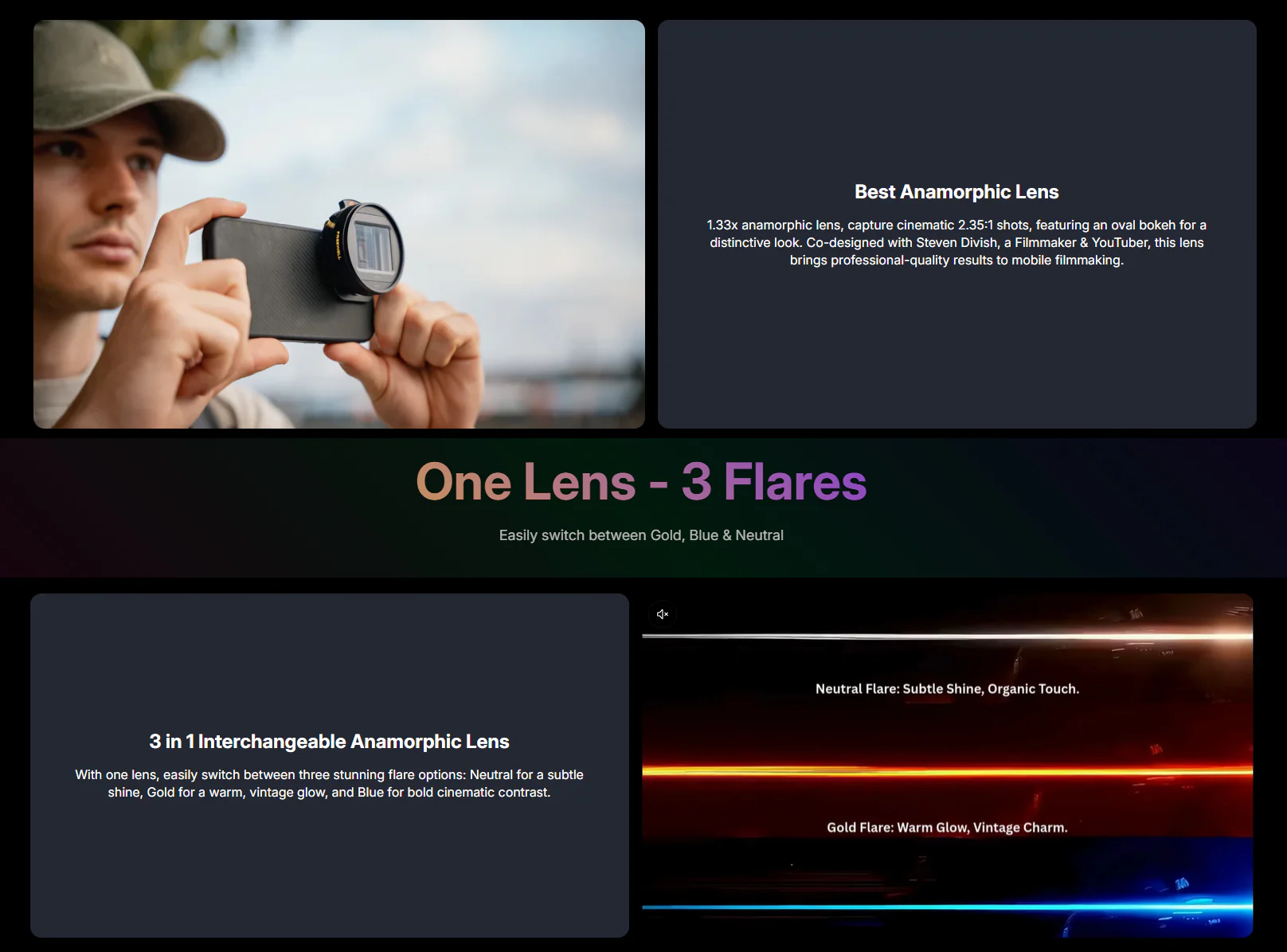 Freewell Steven Divish 1.33x Pro Cine Anamorphic 3-in-1 Lens with 17mm Mount - Image 6