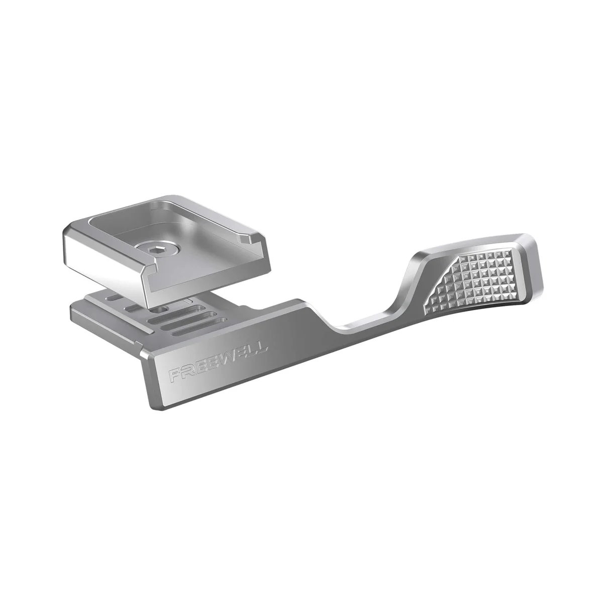 Freewell Thumb Grip with Cold Shoe Mount for Fuji X100VI (Silver) - Image 2