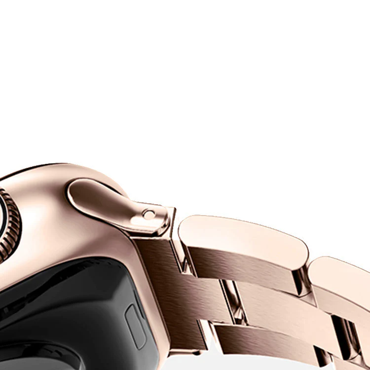 Friendie Sydney Collection Steel Link Band for Apple Watch 7/8/9/10/11/SE  (Rose) [Large] [42/44/45/46mm Ultra 49mm - Image 2