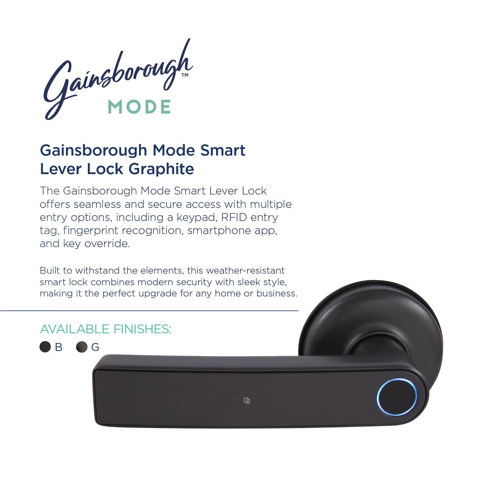Gainsborough Mode Smart Lever (Graphite) - Image 2