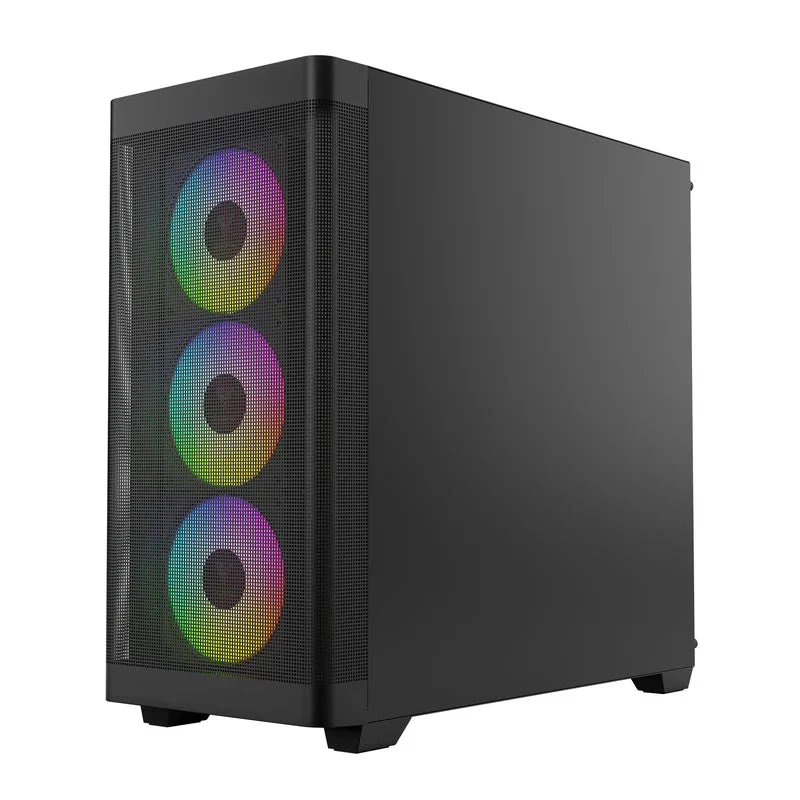 Gamdias ATHENA M3 Computer Case ATX Mid Tower with 4x ARGB Fans (Black) - Image 6