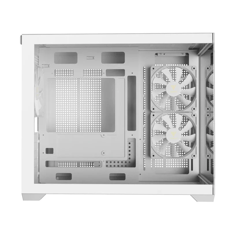 Gamdias AURA GC10M V2 M-ATX PC Case Tempered Glass with 3 ARGB Fans (White) - Image 7