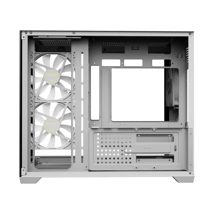 Gamdias AURA GC10M V2 M-ATX PC Case Tempered Glass with 3 ARGB Fans (White) - Image 8