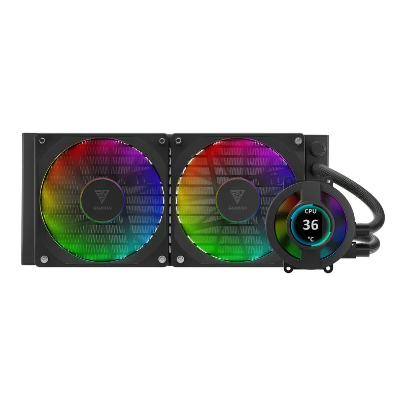 Gamdias CHIONE P3-240U ARGB 240mm IPS LCD Display Liquid CPU Cooler - Image 2