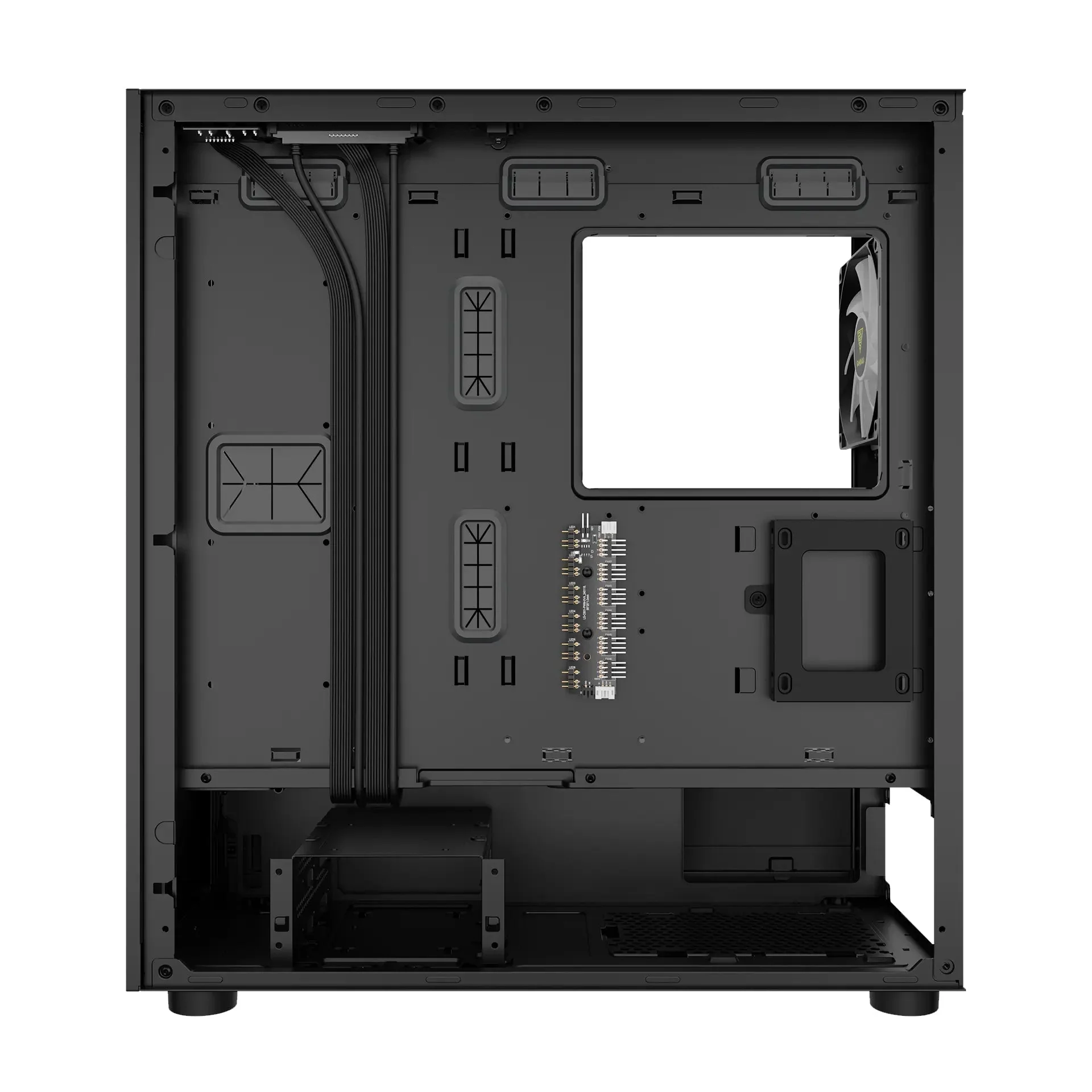 Gamdias Talos E3 Mesh Computer Case ATX Mid Tower with 3x ARGB Fans (Black) - Image 5