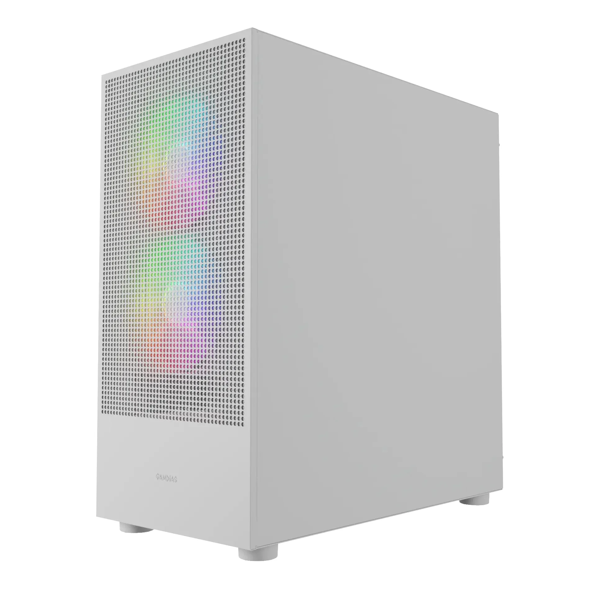 Gamdias Talos E3 Mesh Computer Case ATX Mid Tower with 3x ARGB Fans (White) - Image 3