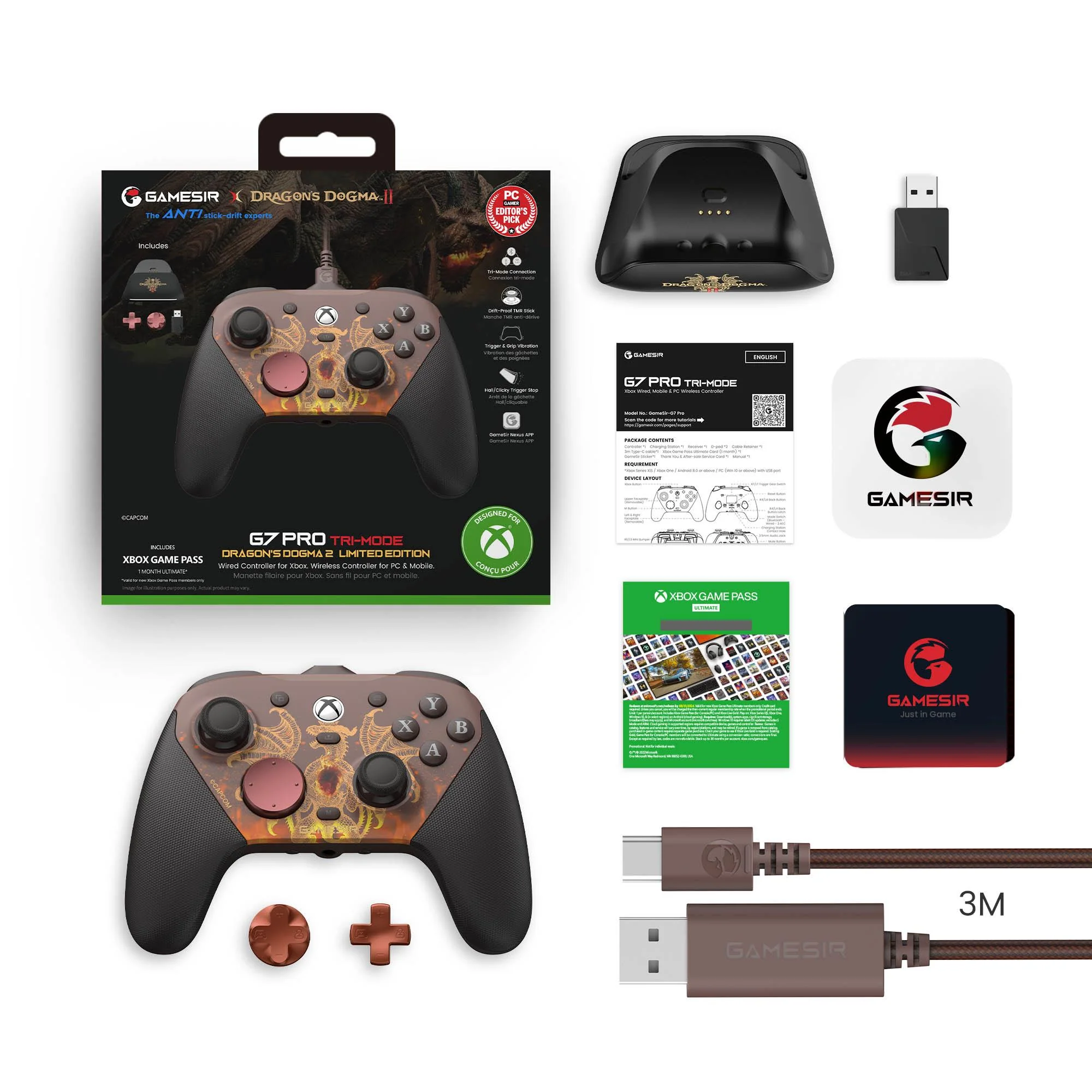 GameSir G7 Pro Wireless Controller for PC & Mobile - Wired for Xbox (Dragon's Dogma 2 Edition) - Image 4